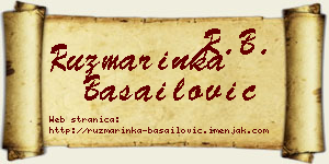 Ruzmarinka Basailović vizit kartica
